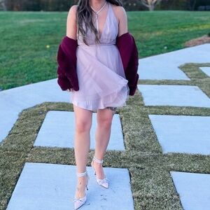 Tulle Halter Neck Mini Dress